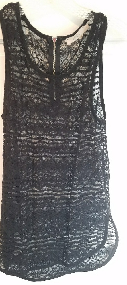 Nordstrom Black Lace top. W0000022